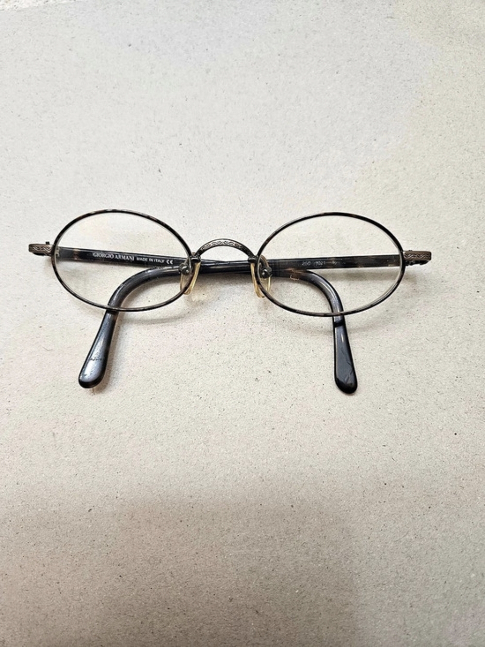 Giorgio Armani Vintage Oval Eyeglasses Brown & Gold